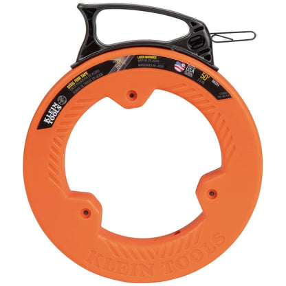 Klein Tools 56331 50-Foot Electrical Fish Tape, Steel One Size, Orange/Black