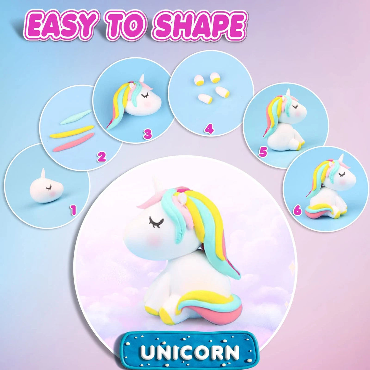 ESSENSON Magic Clay - Air Dry 24 Colors, Modeling for 24 Colors