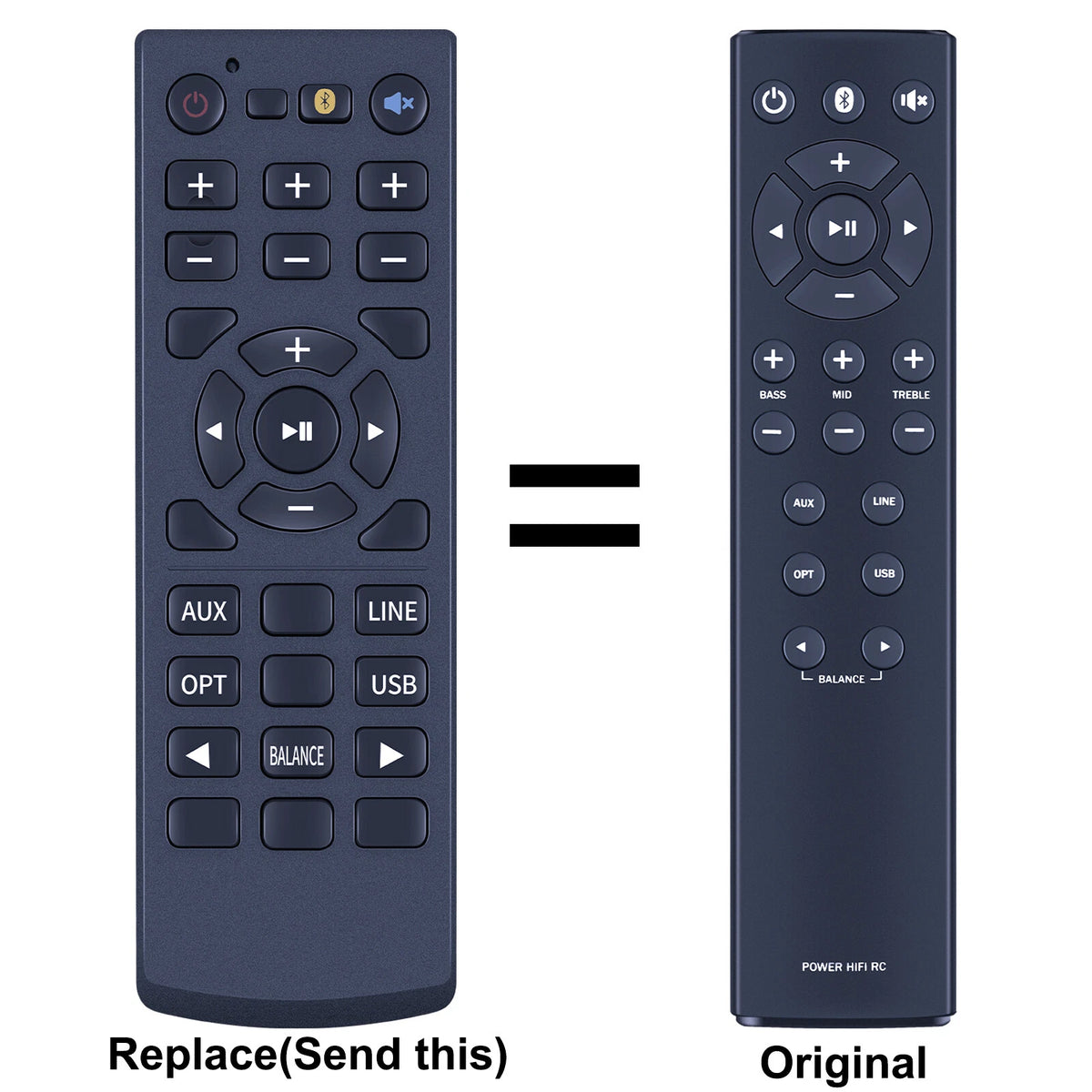 Replacement Remote Control For TEUFEL POWER HIFI RC