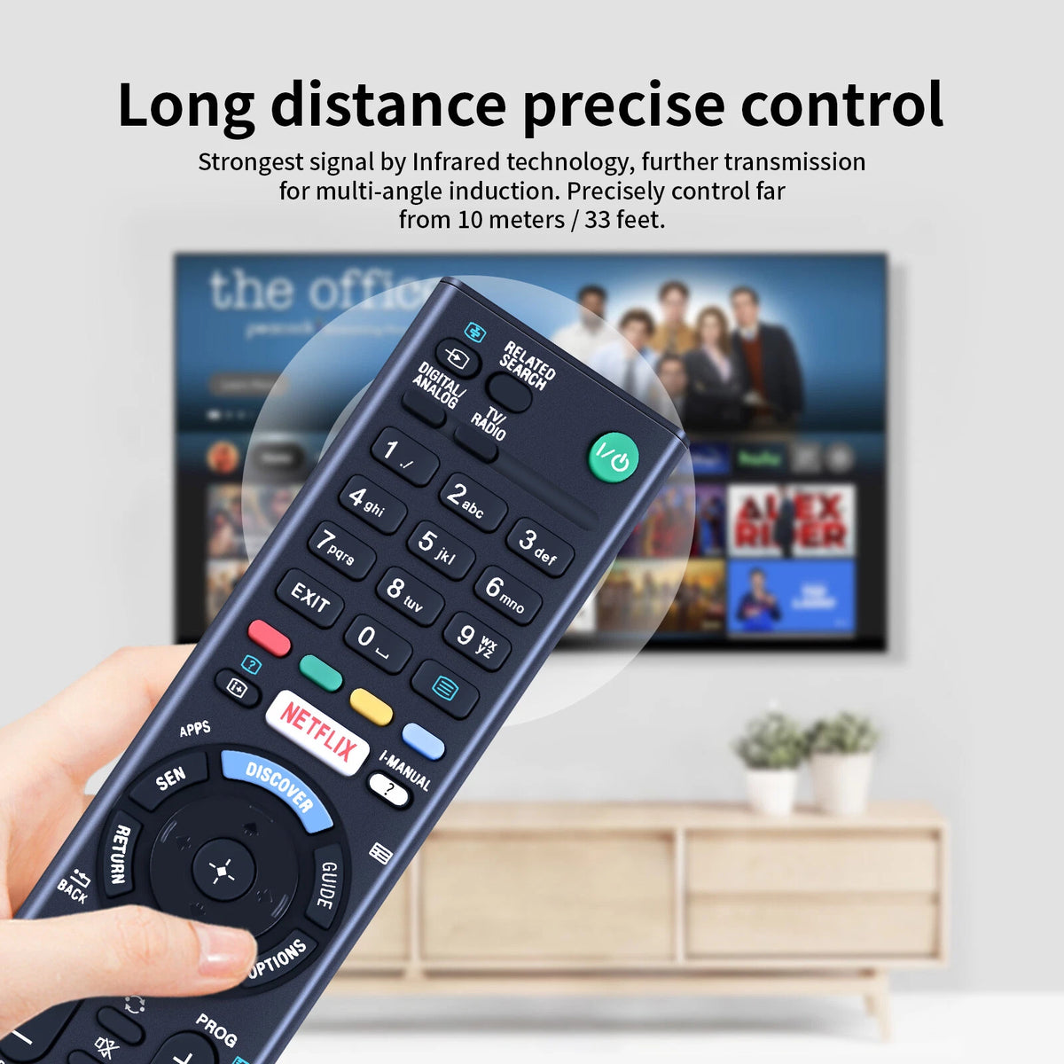 RMT-TX101D Remote Control For Sony TV KD-49X8305C KD-49X8307C KDL-32R400C