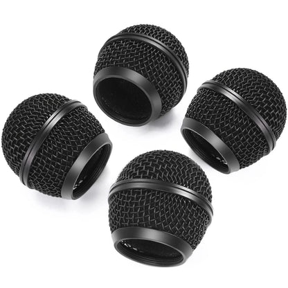 Facmogu 4PCS Black Microphone Ball Head Mesh Grill, SM58 Fit for SM58,