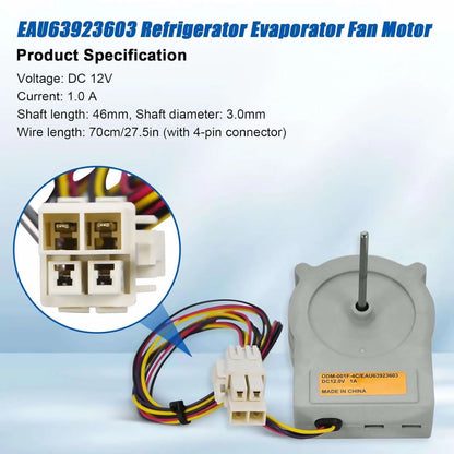 High Quality Refrigerator Evaporator Fan Motor Assembly Part for LG for Kenmore
