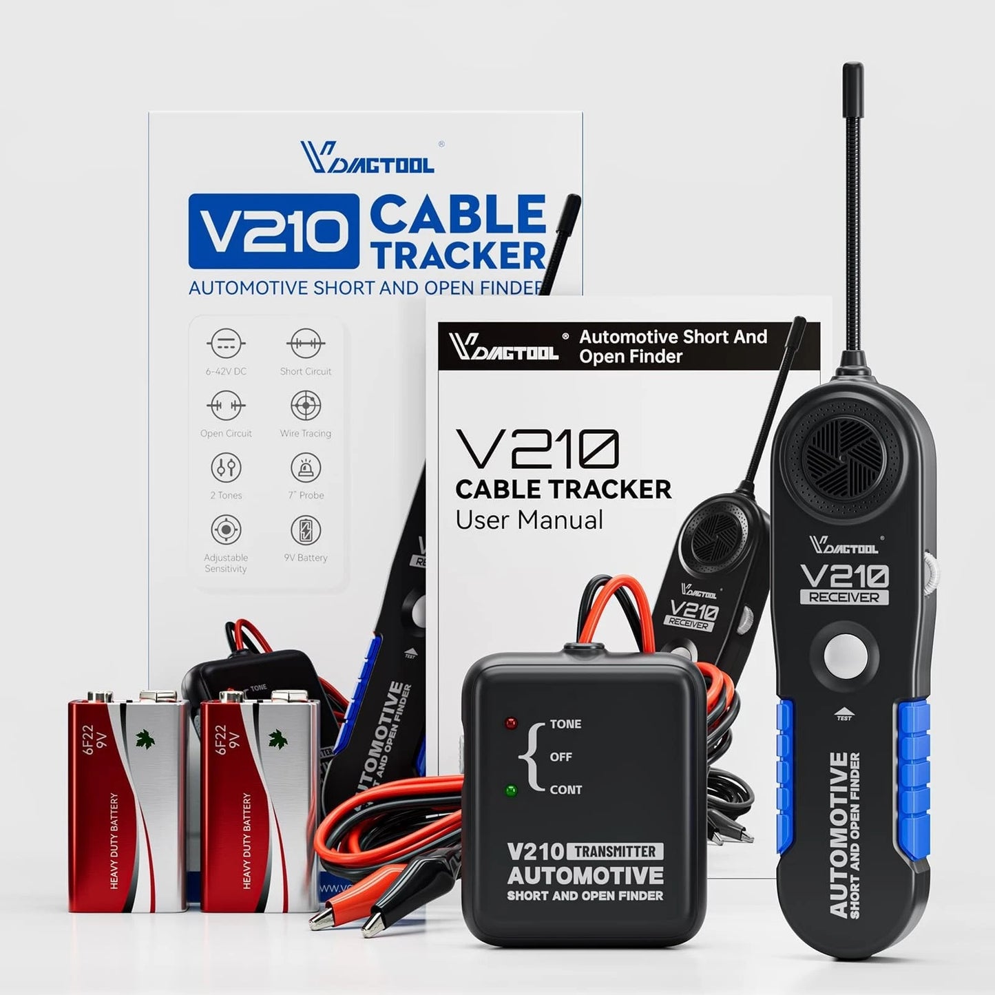 VDIAGTOOL V210 Wire Tracer Electrical Automotive Open & Short Finder Blue