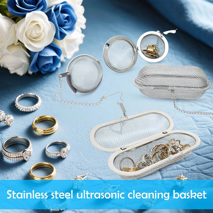 4PCS Stainless Steel Ultrasonic Cleaner Basket - Professional Jewelry &...