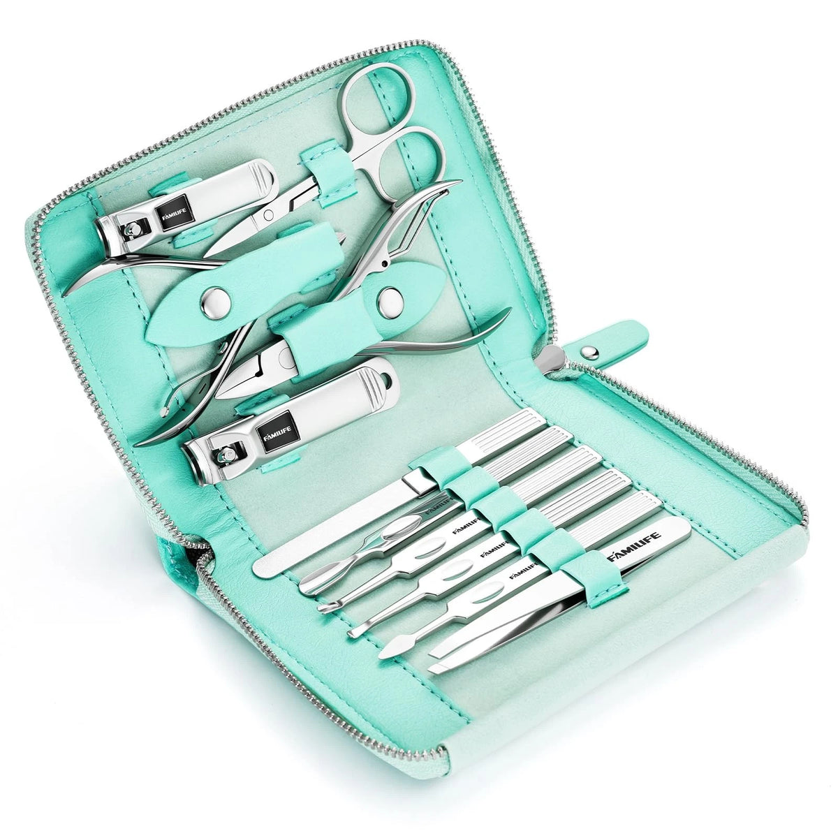 FAMILIFE Manicure Kit for Women, Professional Set Nail Green