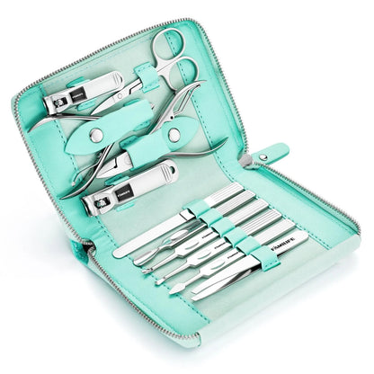 FAMILIFE Manicure Kit for Women, Professional Set Nail Green