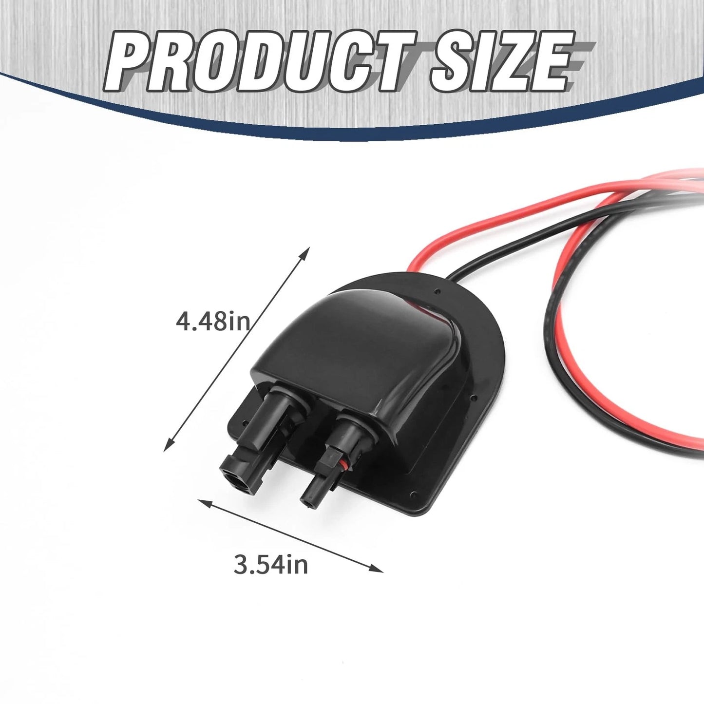 EATAKWARD Weatherproof Solar Entry Housing with 10AWG 10FT, Black+red