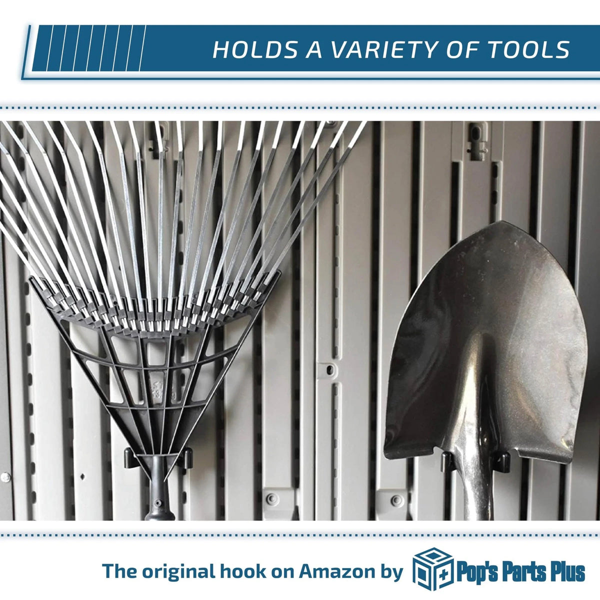Pop's Parts Plus Tool Hook for Lifetime Shed  Pack of 5, Black