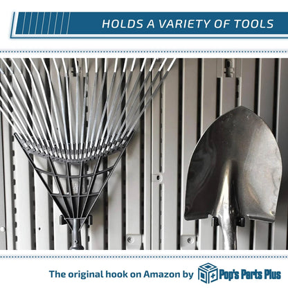 Pop's Parts Plus Tool Hook for Lifetime Shed  Pack of 5, Black