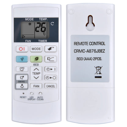 Replacement Remote Control For Sharp Air Conditioner CRMC-A876JBEZ