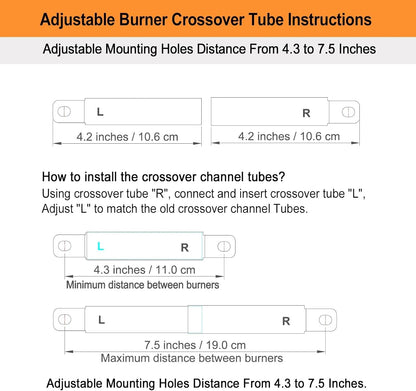 Grill Crossover Tube;Charbroil Carryover Tube;Char Broil Parts,for...