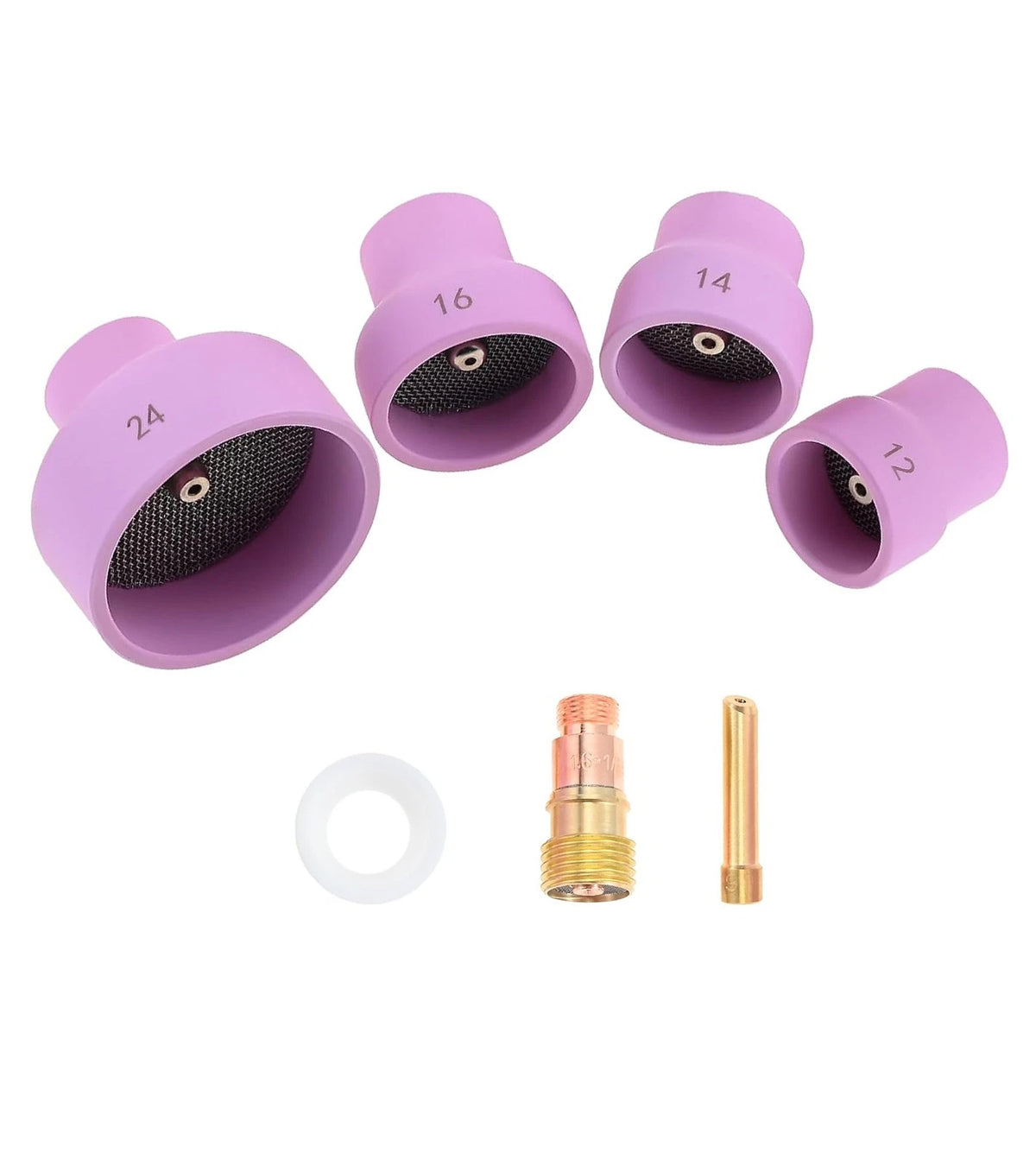 Mtsooning Ceramic Welding Cup Set, #12#14#16#24 Tig Cups,Alumina...