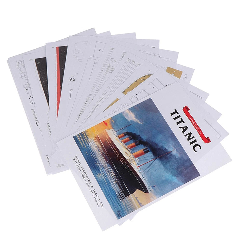 1:400 Unassembled Memorial British Titanic Cruise Paper Model Ship Model Display