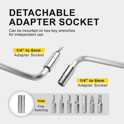 EMERK Bike Repair Tool Kit, Portable Multi with L-wrench Kit