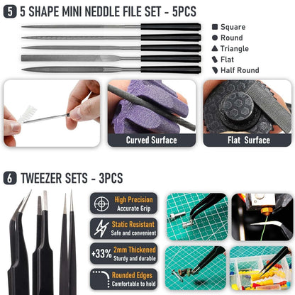 3D Printer Tools Kit Essential, Printing Kit, Tool Finishing