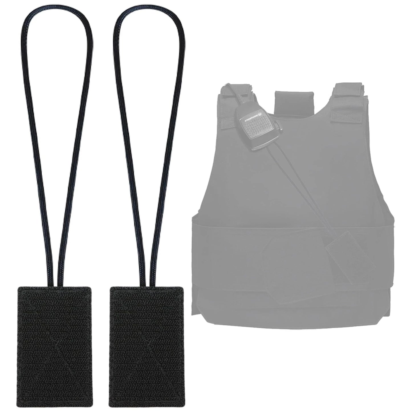 Terixe 2 Pack Mic Clips for Law Enforcement, Black Radio Holders, Mic...