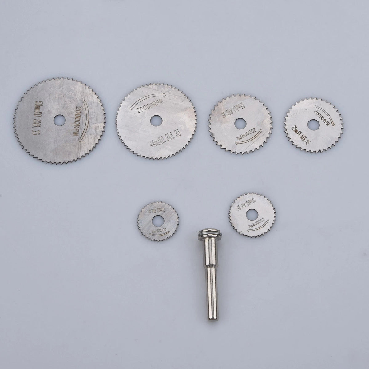 6Pcs Circular Saw Disc Set Dremel Mini Drill Rotary Tool Wood Cutting Blade Set.