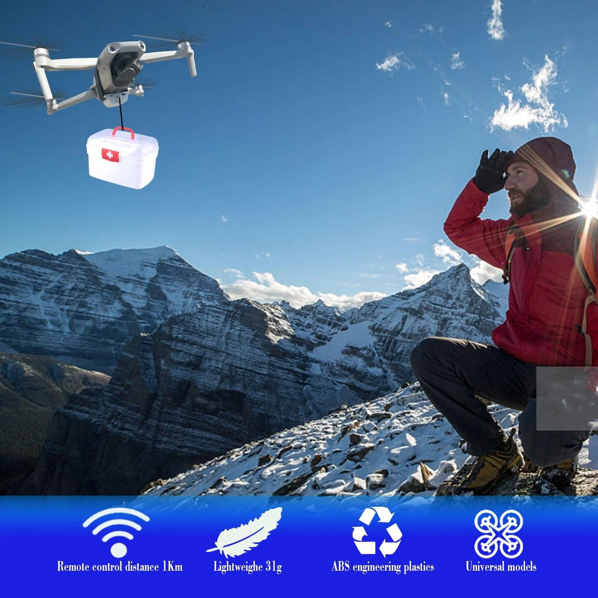 XTnueotr Universally 4 inches (L) x 2 (W) x 1 inch (H), Airdrop Device