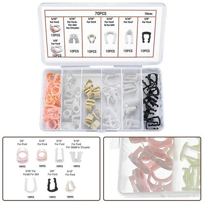 70* Fuel Line Retainer Clip Assortment Replacement For Ford Car Accessories