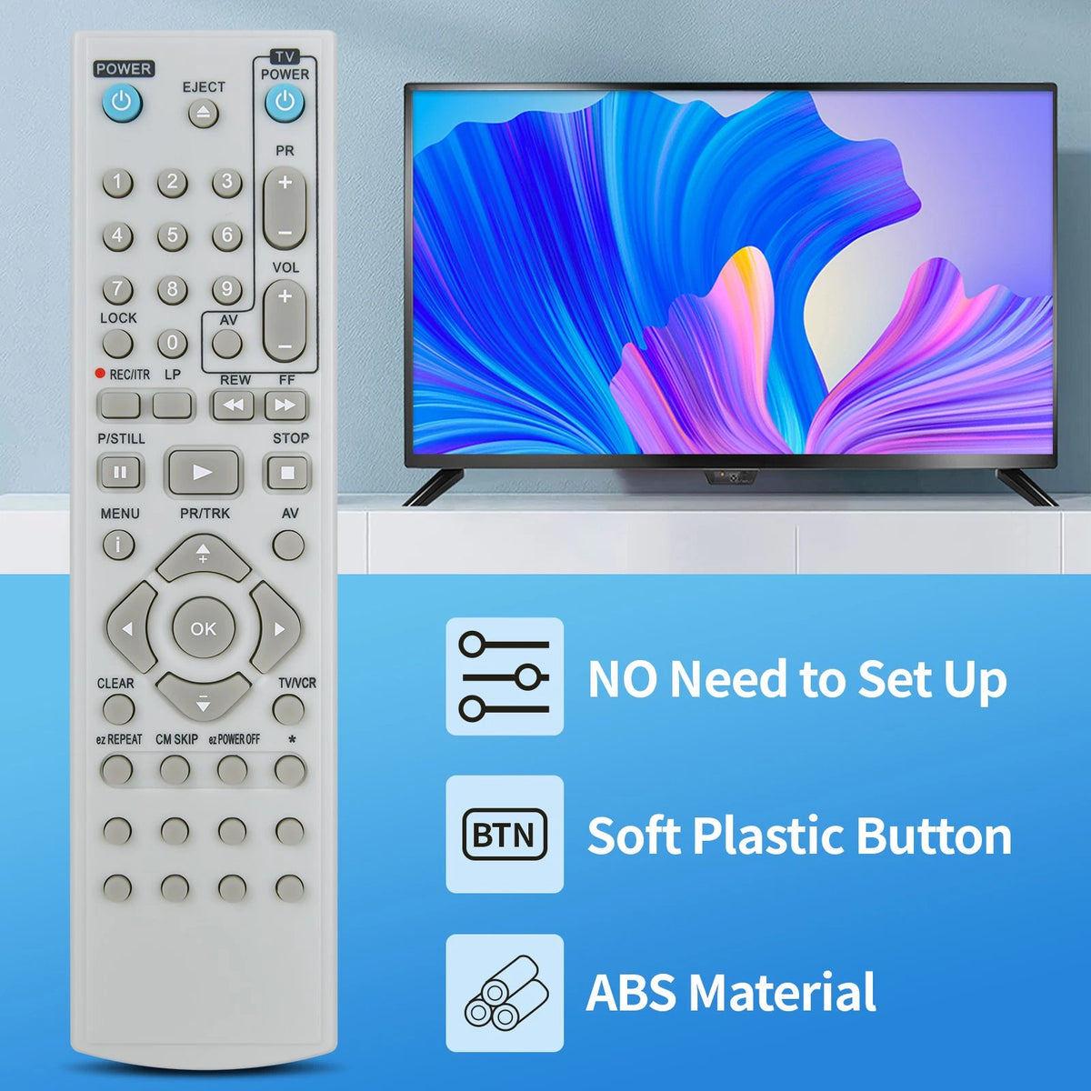 6711R1P073B Remote Control For LG VCR VHS Player