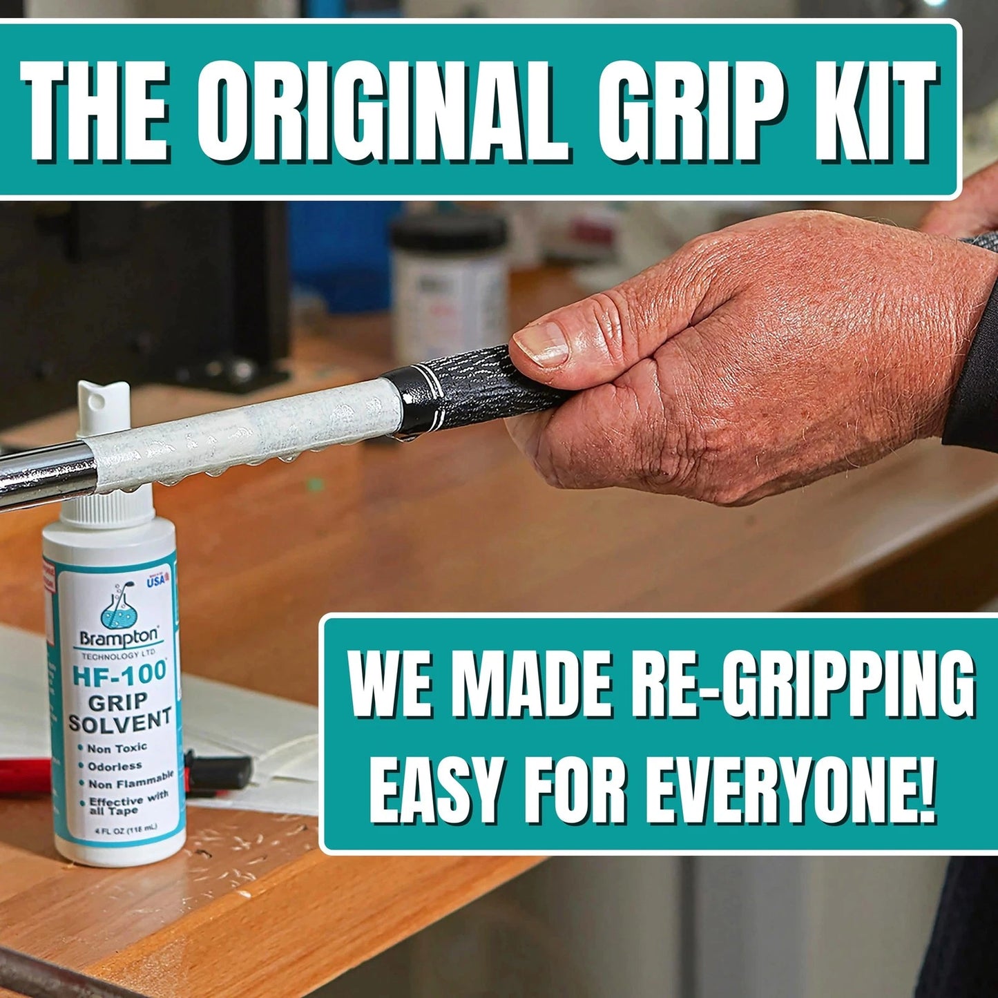 Brampton Basic Golf Grip Kit for Club Regripping - 15 Premium Chestnut