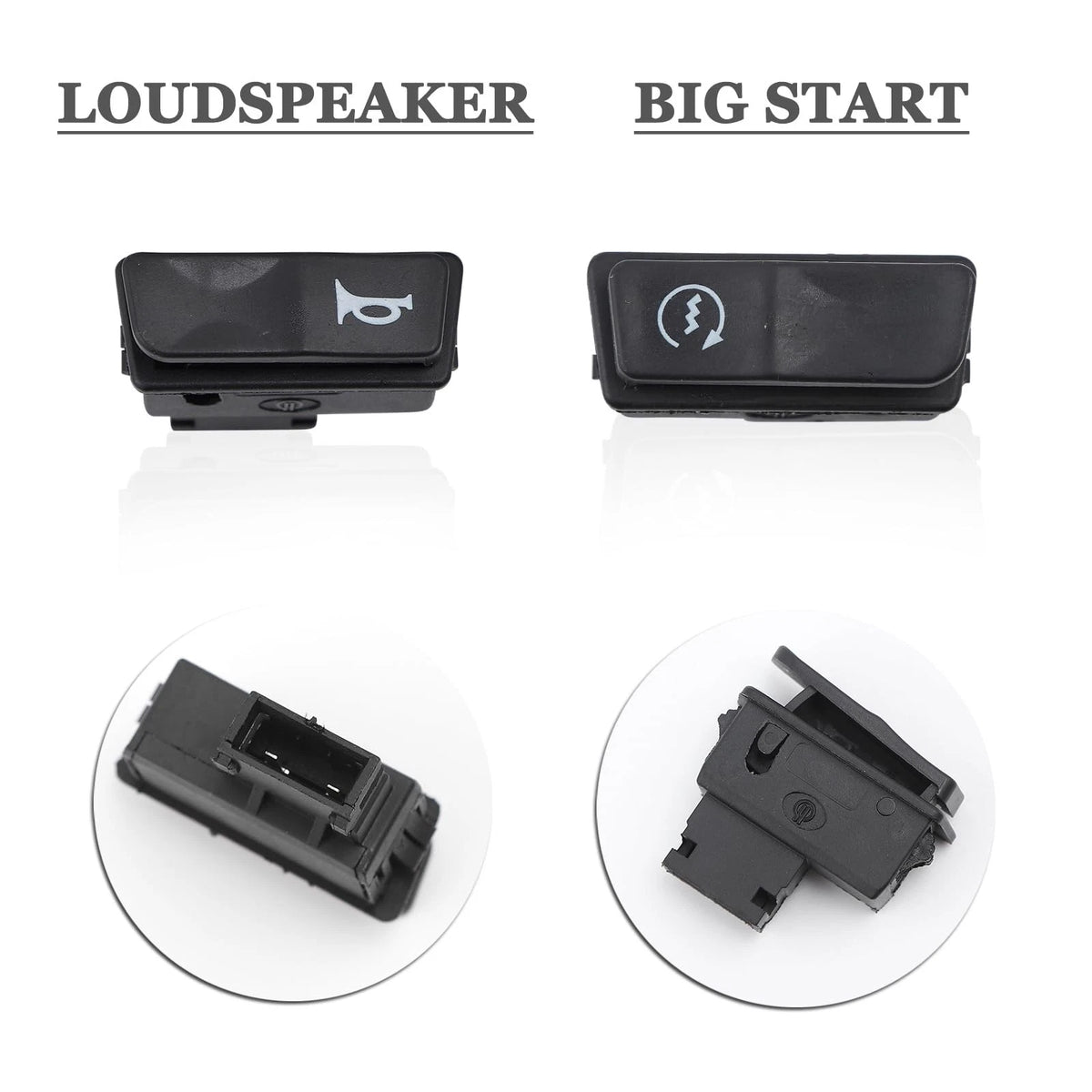 Mokuo Motorcycle Handle Switch Button in PP Material Compatible with Chinese...