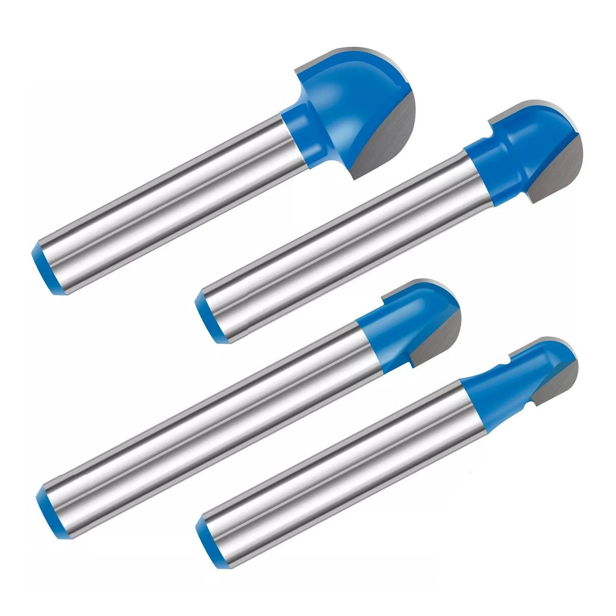 4PCS 1/4 Inch Shank Carbide Round Nose Core Router Bit Set Woodworking Tool
