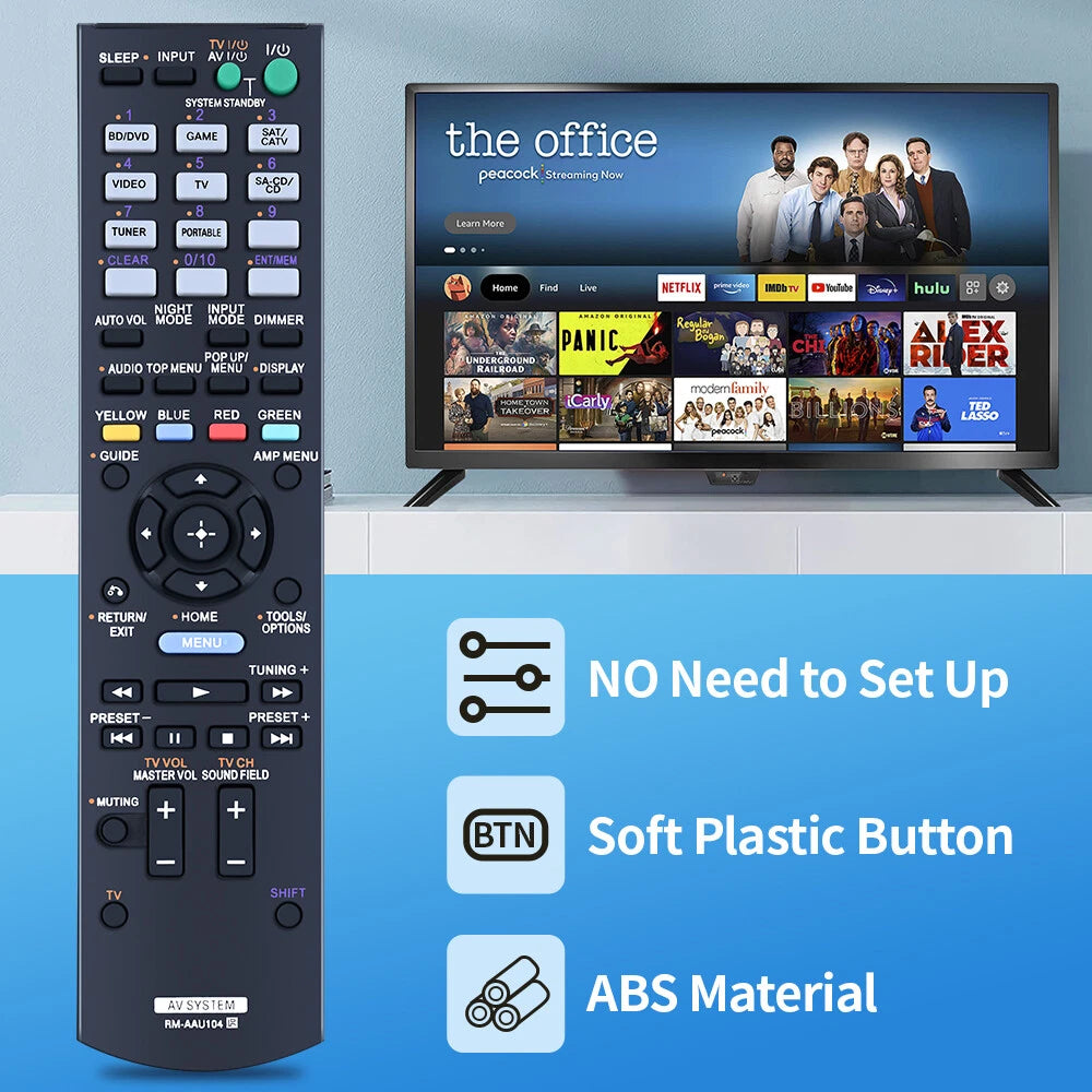 RM-AAU104 Remote Control For Sony AV Receiver STRDH520 HT-DDW3500 STR-KM3500