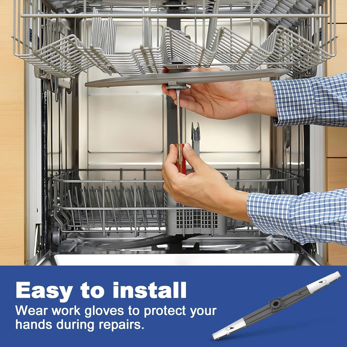 WPW10491331 Dishwasher Lower Spray Arm For Whirlpool Amana Admiral Maytag...