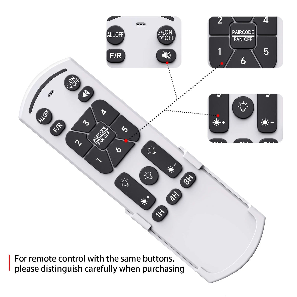 Remote Control For Liokoc Tropical Outdoor Ceiling Fan with Light / Ohniyou