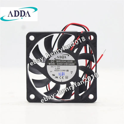 ADDA Fan AD06012HB10A000 Axial Fan DC 12V 0.26A 60*60*10MM 6CM Cooling Fan