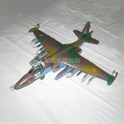 1:33 Sukhoi Su-25 Attack Aircraft Frogfoot Fighter Paper Unassemble Gifts