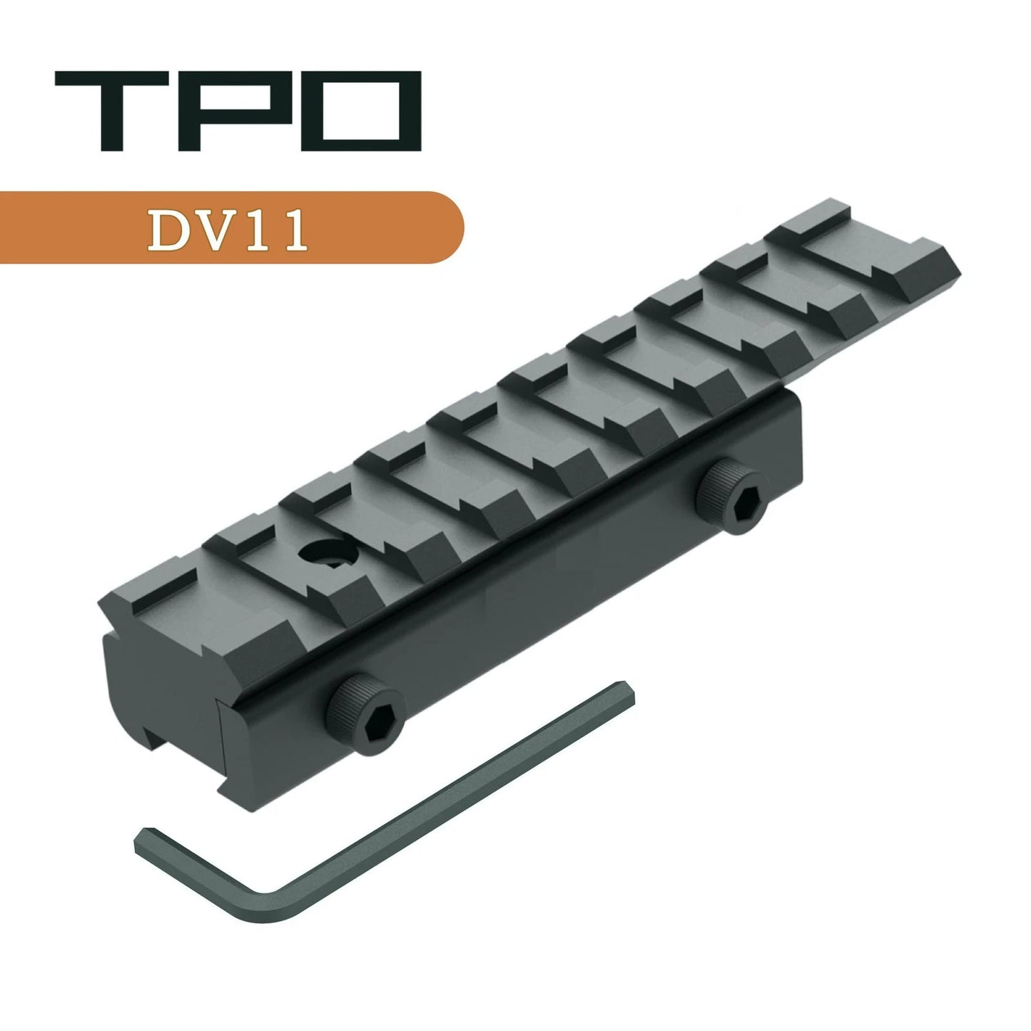 Sniper DV11 3/8" to 7/8" Dovetail Picatinny Adapter Mount, Low Black