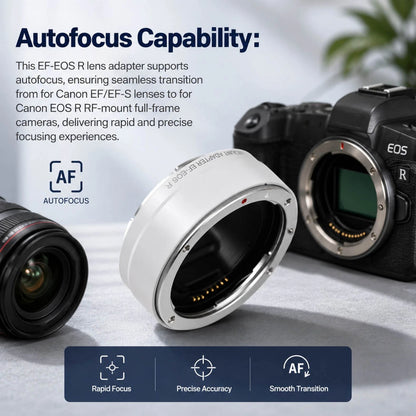 EF-EOS R Auto Focus Lens Adapter For Canon EF EF-S Lens To EOS R RF Mount Camera