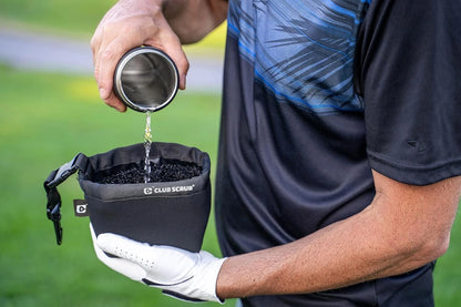 Club Scrub  Golf and Ball Cleaning Bag, Clean Face Black
