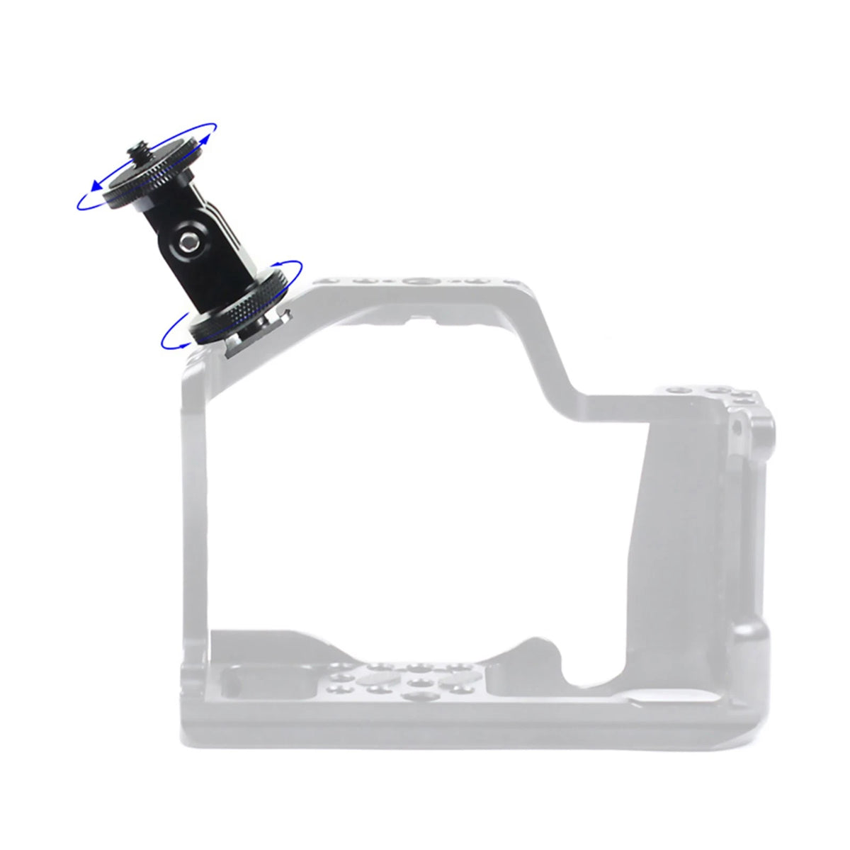 1PC 360° Rotatable Cold Shoe 1/4 Screw Adapter Mounting Bracket For GoPro Camera