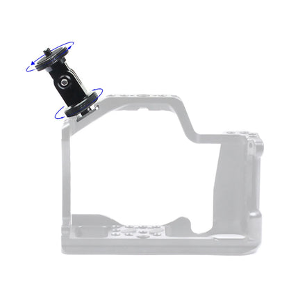 1PC 360° Rotatable Cold Shoe 1/4 Screw Adapter Mounting Bracket For GoPro Camera