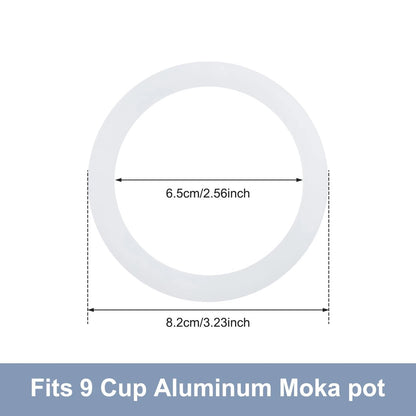 Sivaphe 9 Cup Stovetop Espresso Coffee Maker Replacement 9 cup, Silver