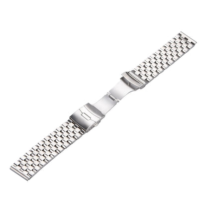 Silver 22mm Width Watch Band Strap Bracelet Link Solid Watchband Replacement.