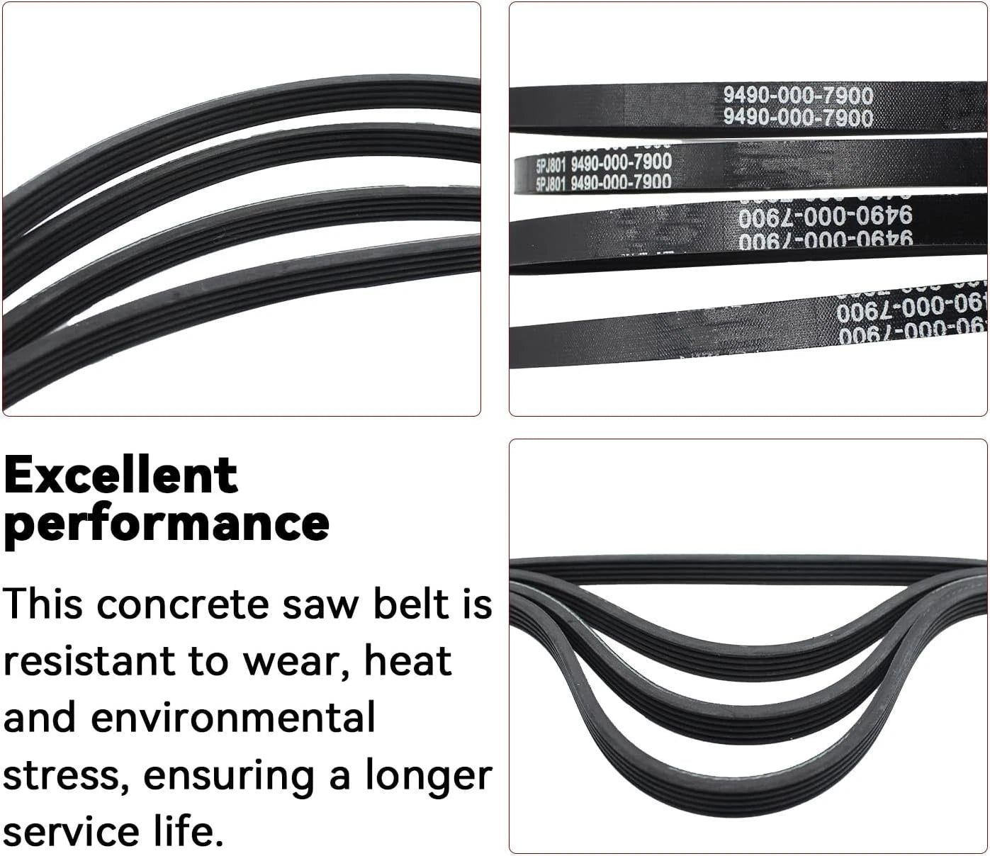 Concrete Saw Belt Kit Fits for Stihl TS420 TS500i Cutquik Drive Belt,...