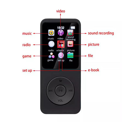 High Quality MP3 Player BT 5.0 HiFi Lossless Sound Remote HD Voice Recorder