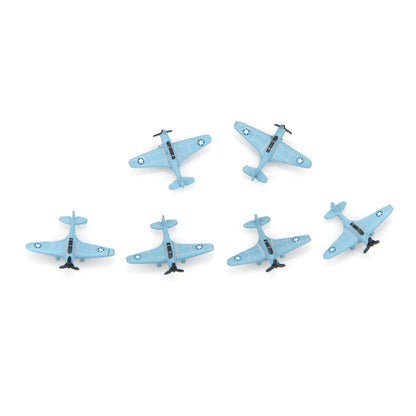 6PCS/Set 1cm 1/1000 US Aircraft Carrier TBD High Simulation Plane Model E
