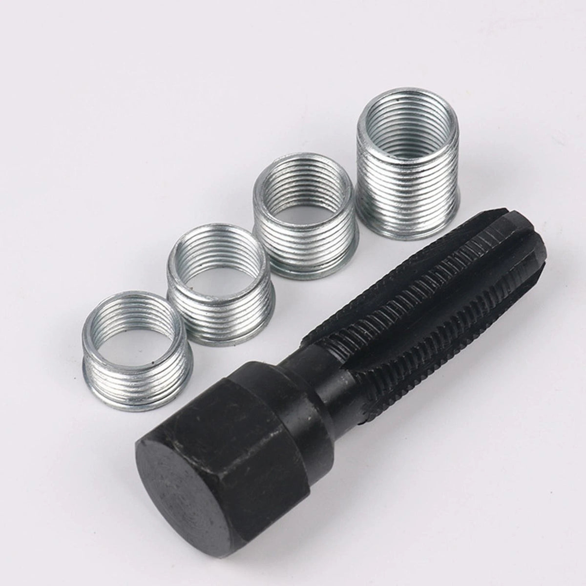 M14 x1.25 Spark Plug Rethread Thread Repair Kit Reamer Tap with 4 Inserts D