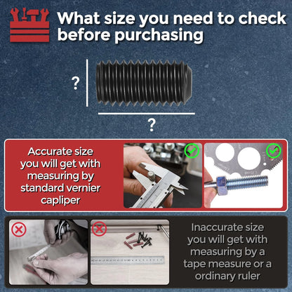 Kozelo 15Pcs Cup Point Socket Set Screws-M8-1.25x45 Carbon M8-1.25x45, Black
