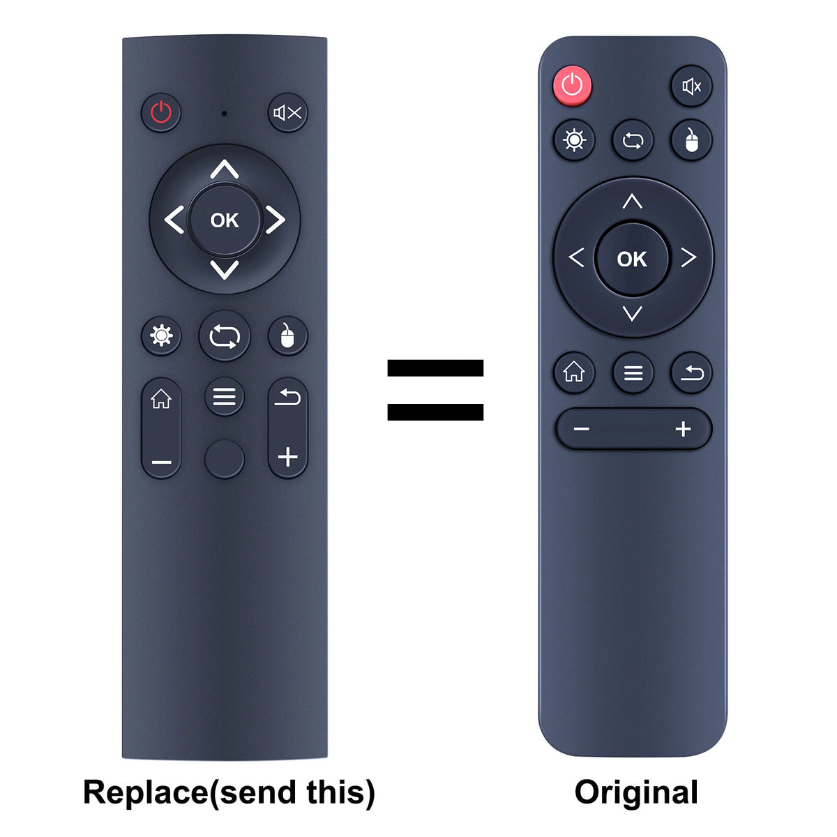 Replacement Remote Control For AGPTEK 4K HDMI TV Media Player