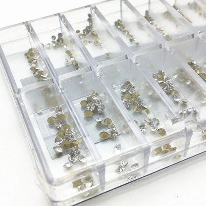18-Size Acrylic Round Watch Rhinestone Diamond Screws Stones Assortment 540pcs