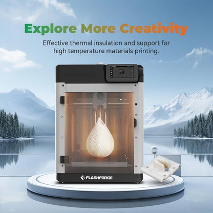 FLASHFORGE 3D Printer AD5M Enclosure, Create Your Style, Dustproof and White