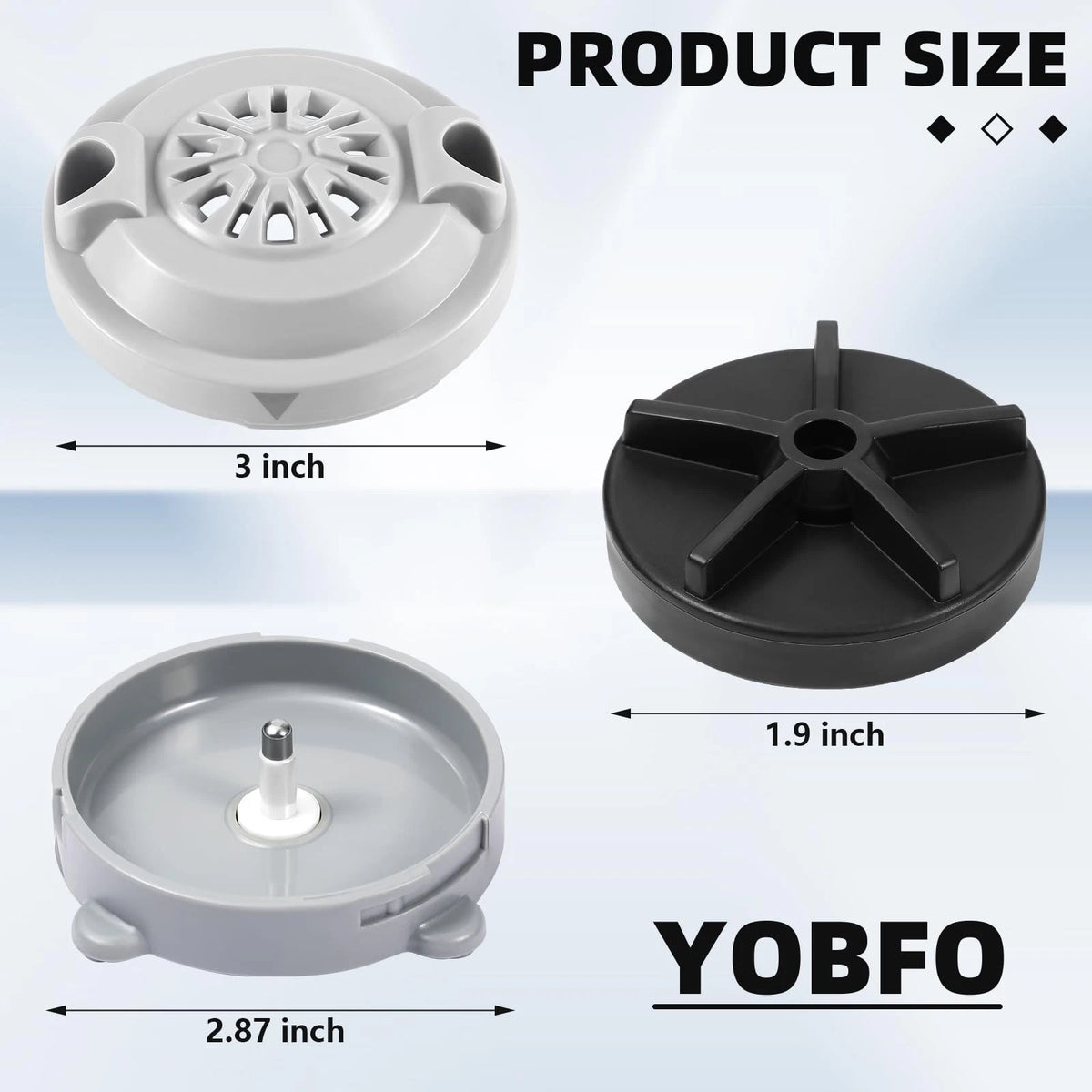Yobfo BF-004 Pipeless Magnetic Jet Head 2 inches x 2 x 2 inches, Grey