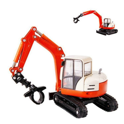 High Simulation 17cm Alloy 1/50 Tracked Wood Grabbers Construction Vehicle Model