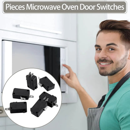 Weewooday 18 Pcs Microwave Door Switch Replacement Kit 16a 125/250v, as shown